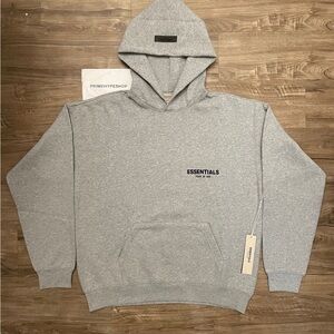 Fear of God Essentials Light Gray Hoodie